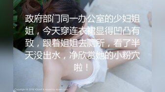 政府部门同一办公室的少妇姐姐，今天穿连衣裙显得凹凸有致，跟着姐姐去厕所，看了半天没出水，净欣赏她的小粉穴啦！