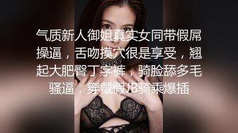 气质新人御姐真实女同带假屌操逼，舌吻摸穴很是享受，翘起大肥臀丁字裤，骑脸舔多毛骚逼，穿戴假JB骑乘爆插